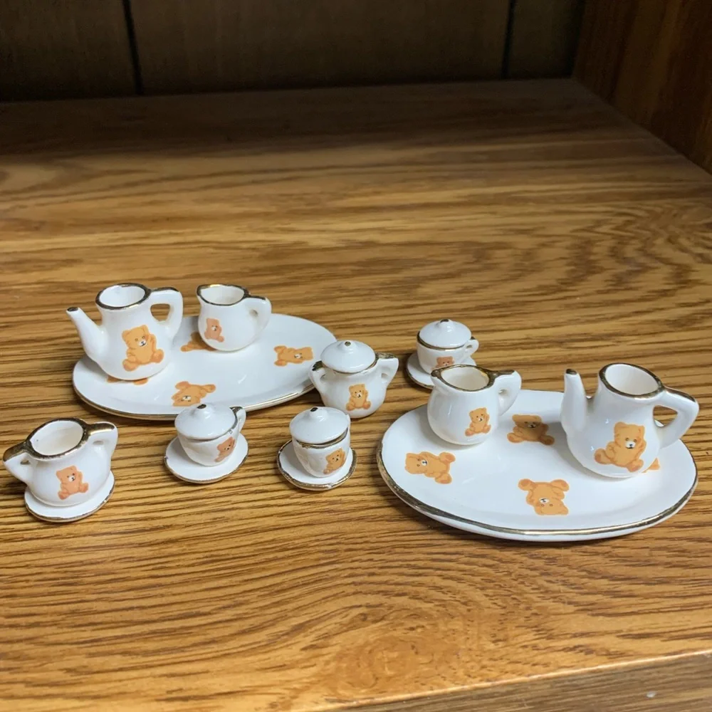 Miniature Teddy Bear Tea Set - Picture 3 of 3